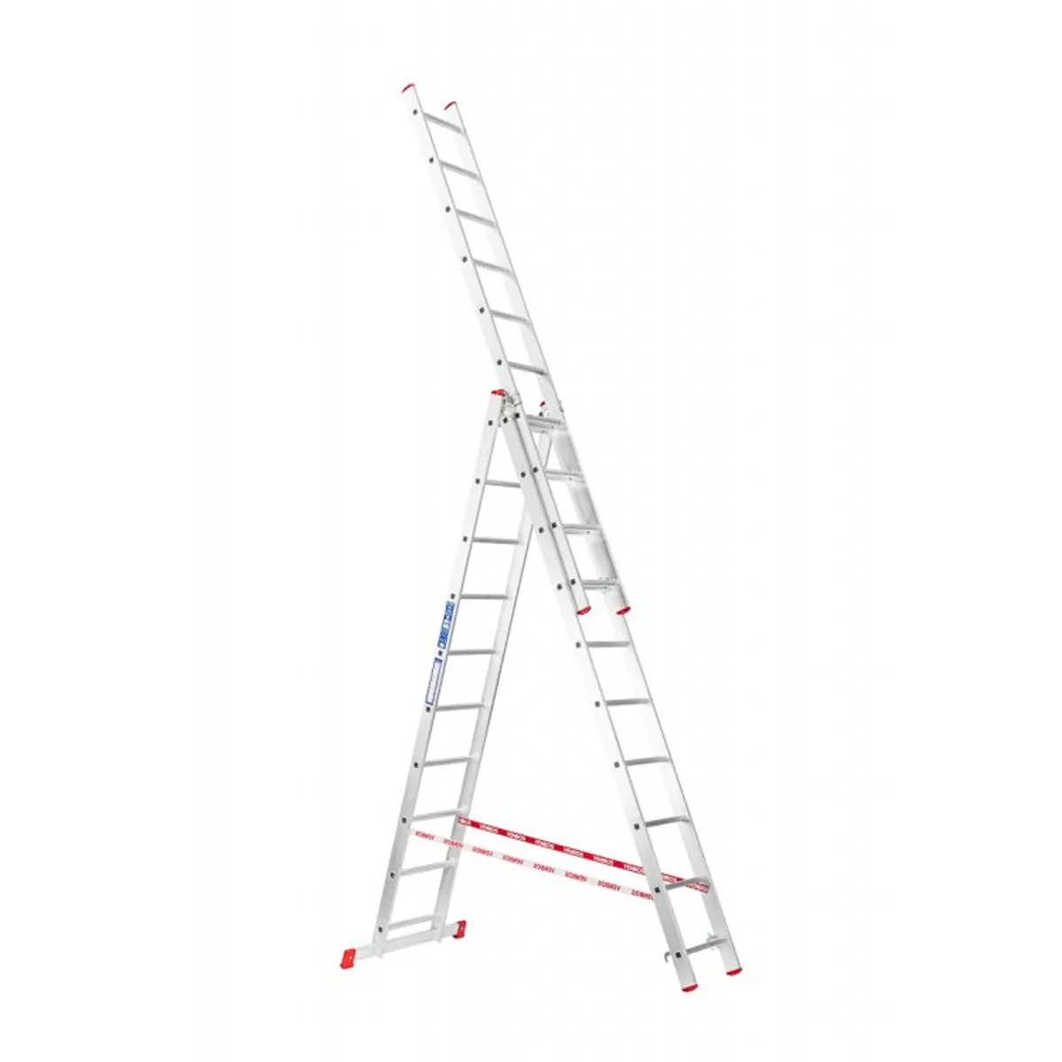 Ljestve – merdevine kombinirane 3 sekcije STS B10B3/280 2.8m 3×10