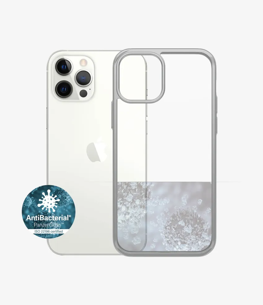 Providni okvir PanzerGlass ClearCaseColor™ iPhone 12/12 Pro – Satin Silver Limited Edition