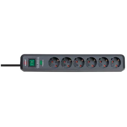 Brennensthul Eco-Line produžni kabal sa prenaponskom zaštitom crni H05VV-F3G1.0
