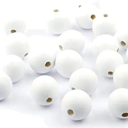 Drvene perle 8mm 90 kom – bijele