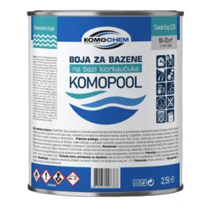 Komopool boja za bazen plava 2,5l