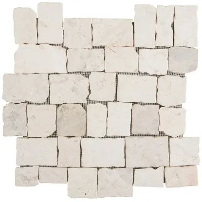 Mozaik mramor na mreži rimski, krem 30 x 30 cm