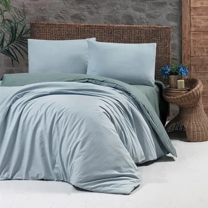 Posteljina set mint/siva 150×200 cm sa dvije jastučnice