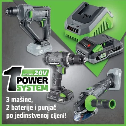 SET – 3 mašine, 2 baterije i punjač LUX 1 PowerSystem