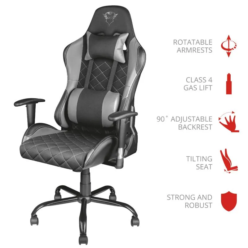 Trust GXT 707G Resto Gaming Chair siva