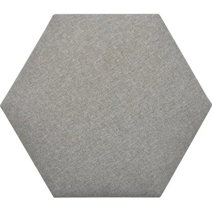 Zidni tekstilni panel 30 cm x 30 cm Silver Grey šestougao