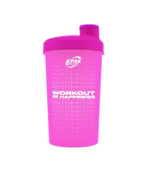 6PAK Shaker Pink Neon Workout 700ml