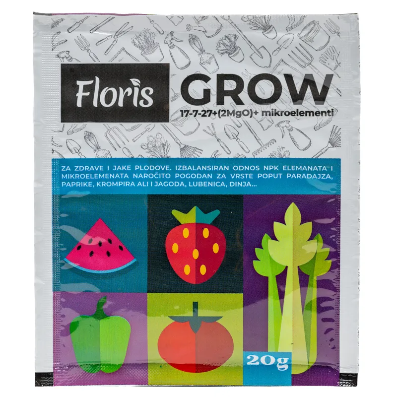 Floris đubrivo GROW 17-7-27+(2MgO)+ ME 20g