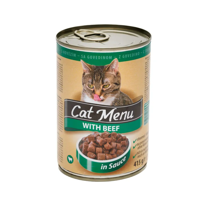 Konzerva za mačke CAT meni  415g - govedina