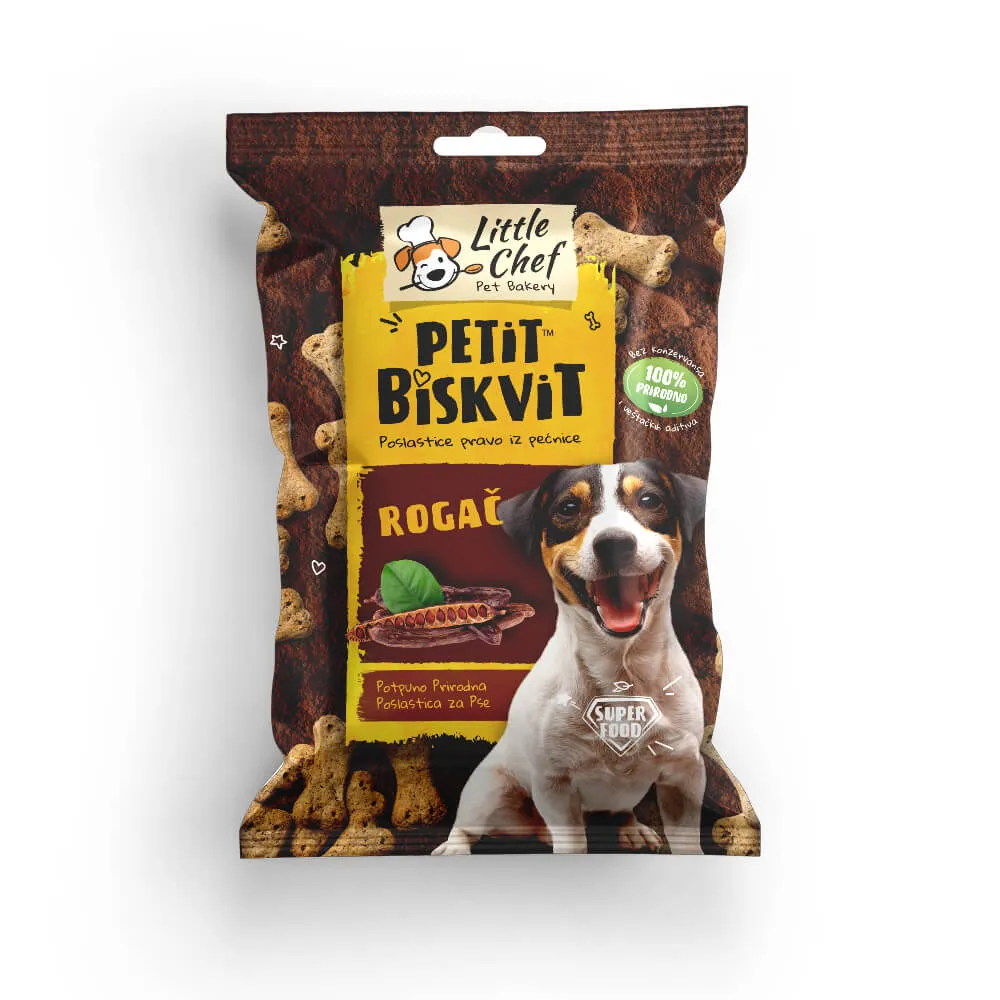 PETIT BISKVIT- prirodna poslastica za pse -Rogač 150gr