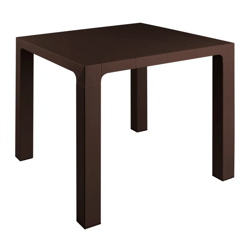 Sto plastični kockasti Orfeo 80x80-braon