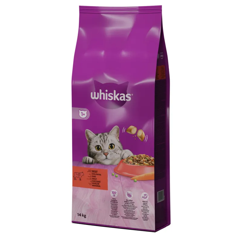 WHISKAS briketi, govedina 14kg