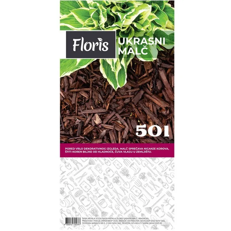 Ukrasna kora - malč 50L braon FLORIS