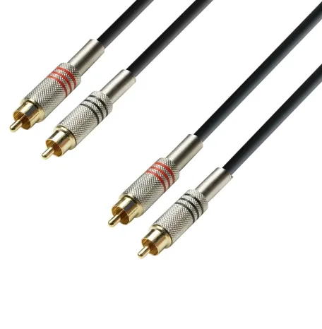 ADAM HALL K3TCC0600 | 2 X RCA MALE TO 2 X RCA MALE 6M