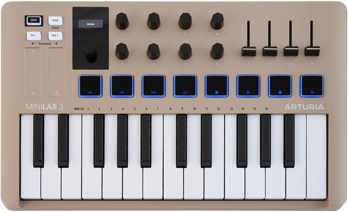 Arturia MiniLab 3 Champagne MIDI kontroler