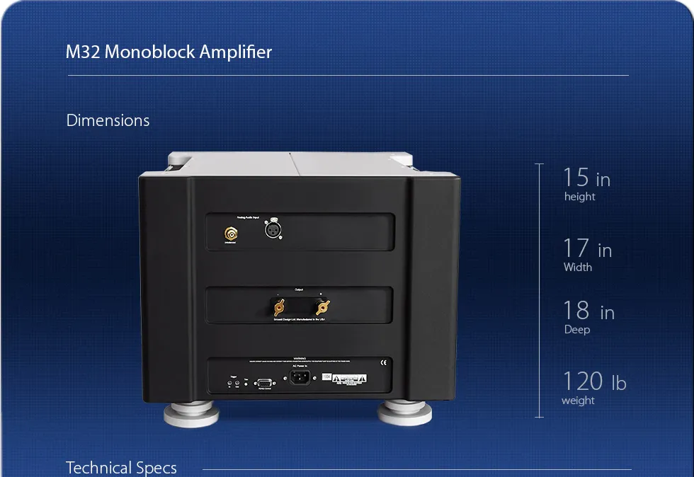 Bricasti Design M32 Platinum Monoblock pojačalo