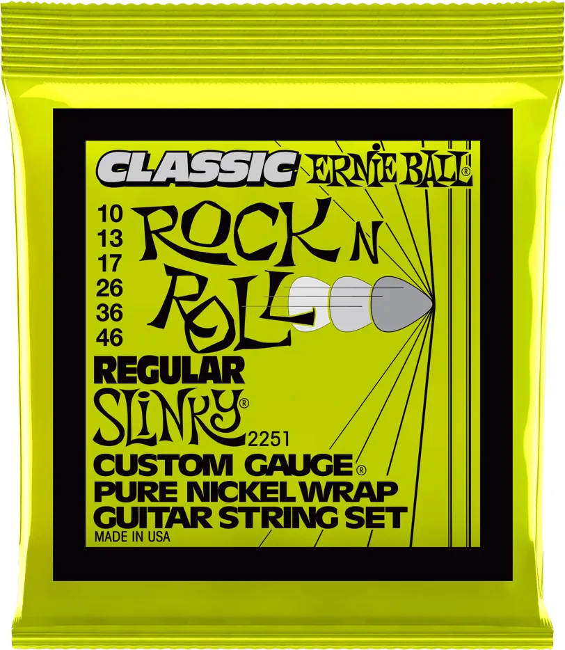 Ernie Ball 2250 Regular Slinky Classic Rock N Roll Pure Nickel Warp žice za električnu gitaru