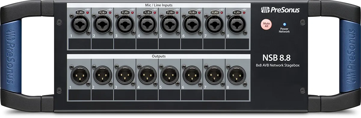 Presonus Nsb8.8 Avb | 8 X 8 Digital Stage Box With 8 Xmax Preamps And 2 Avb Ports-  mrežni stage box