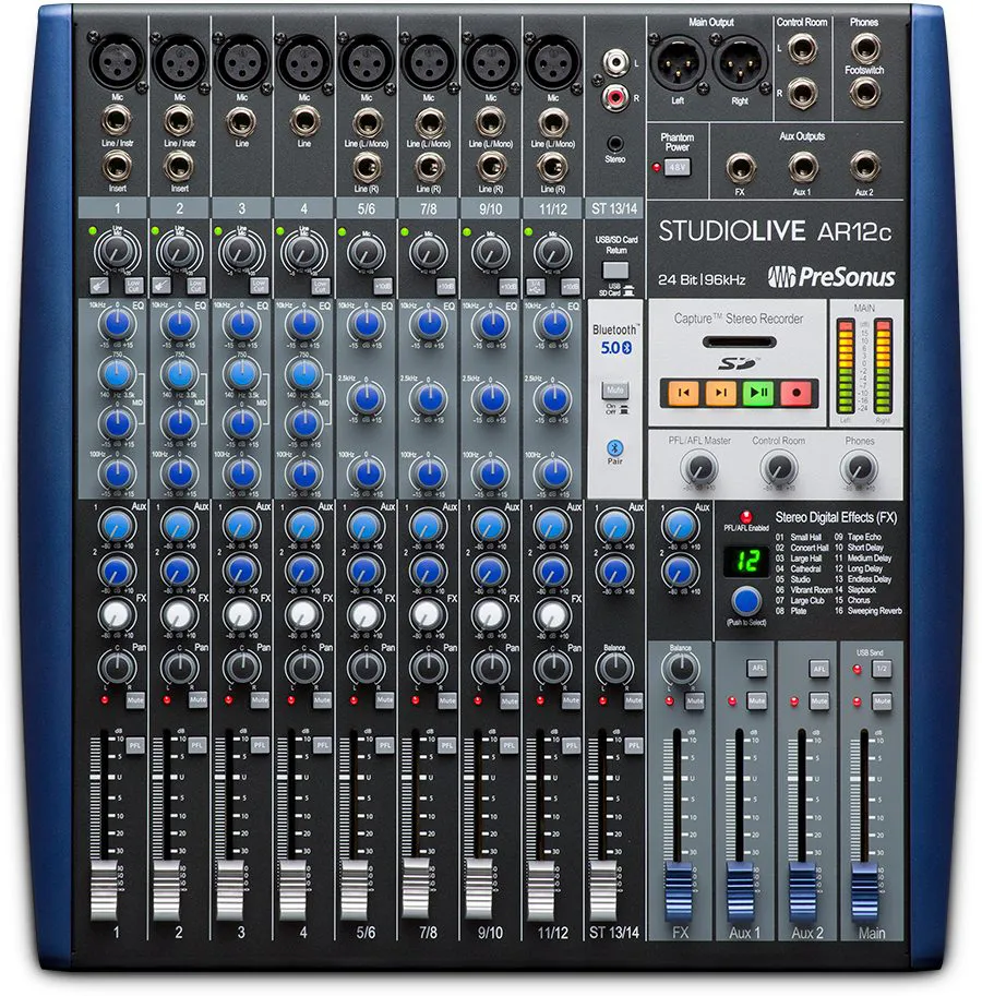 PreSonus Studiolive AR12c Digitalni Mikser+Trajna licenca za Studio One Pro 7