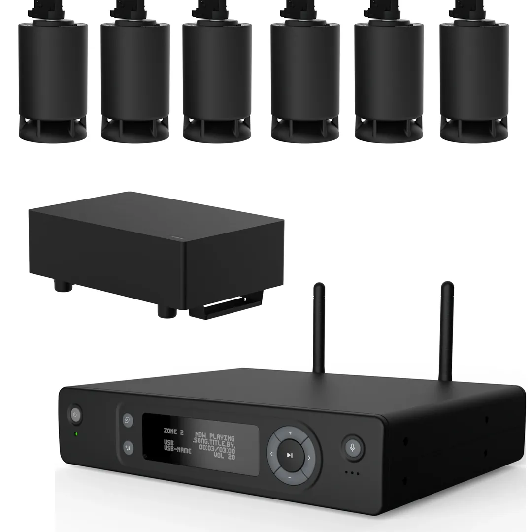 Spottune BUNDLE 7 - Spottune Stream + 6x Omni Track speaker+ Sub