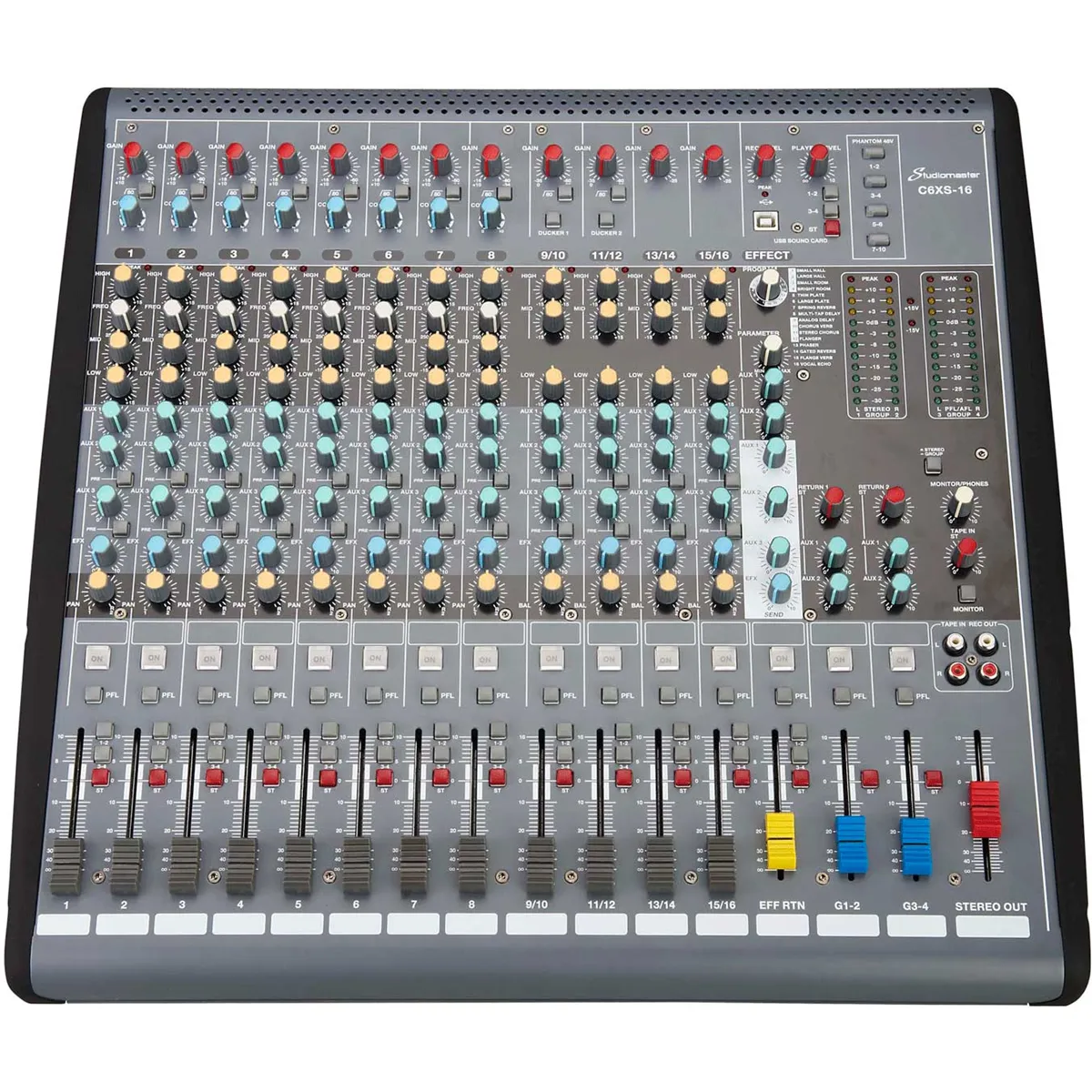 Studiomaster  C6XS-16- Channel DSP/USB compact mixing console