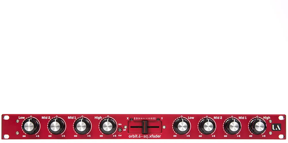 Union Audio ORBIT.6 ISO/X-Fader, Rackmount Mixer, red