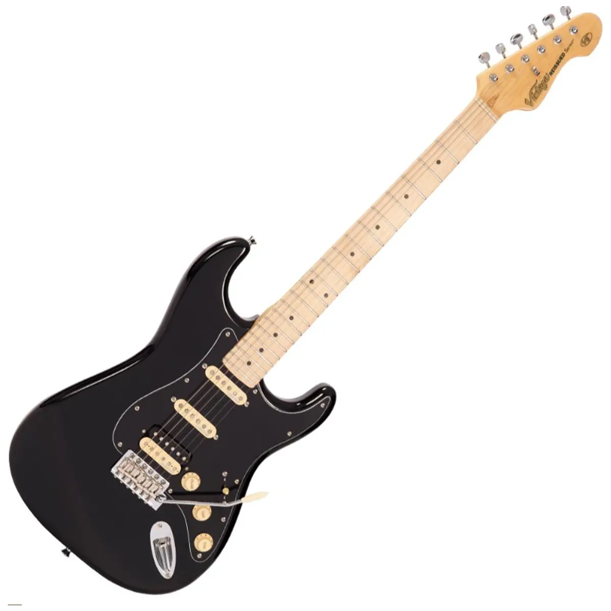 Vintage V6H ReIssued Electric Guitar ~ Boulevard Black V6HMBB
