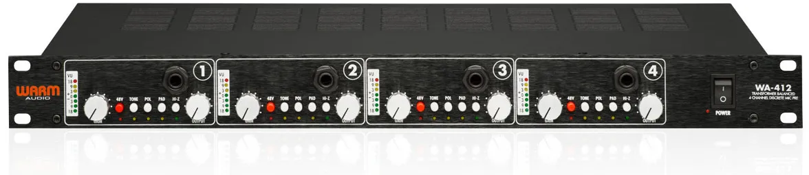 Warm Audio WA412 | Four Channel Mic Pre