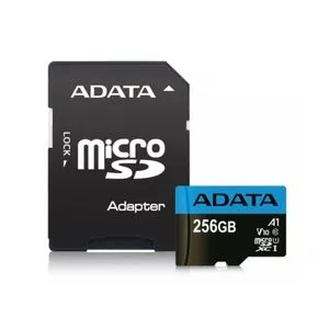 A DATA UHS-I MicroSDXC 256GB klasa 10 + adapter