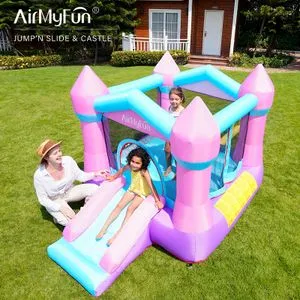 Air My Fun Dečija igraonica na naduvavanje Roze Dvorac 82011B