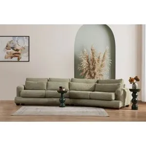 Atelier Del Sofa četvorosed River L2-Xc, desni, 330 cm, zelena