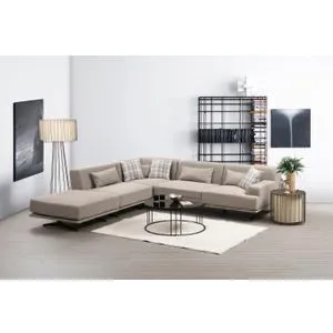 Atelier Del Sofa modularna ugaona garnitura Bentley, 4 elementa, 302 cm, konfiguracija PUF-O1-C-3R, bež