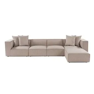 Atelier Del Sofa modularna ugaona garnitura Sora, 5 elemenata, 430 cm, Sand Beige