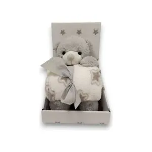 BBO Set Igračka + Ćebence Bear - Grey