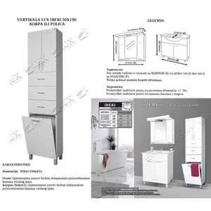 Ceramica Lux Vertikala Iberi 50 x 190 polica 