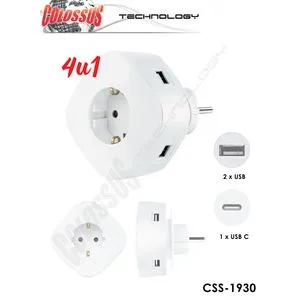 COLOSSUS USB Utikač 4u1 CSS-1930