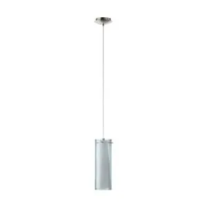 Eglo Pinto nero visilica/1, e27, 1x60w, n-mat/crna-trasp./bela 