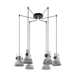 EGLO Viseća lampa BARNSTAPLE 6xE27 patina cink/drvo 49732