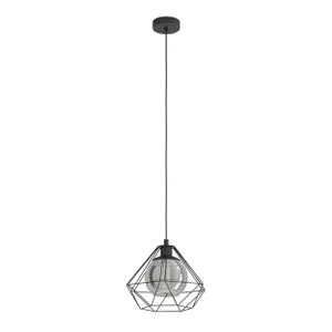 EGLO Viseća lampa VERNHAM E27 32,5 cm crna/dimljena 43482