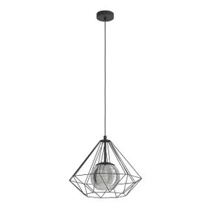 EGLO Viseća lampa VERNHAM E27 44,5 cm crna/dimljena 43481