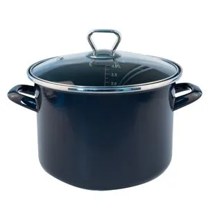 Fackelmann Lonac+stakleni poklopac 20cm,emajl 4L