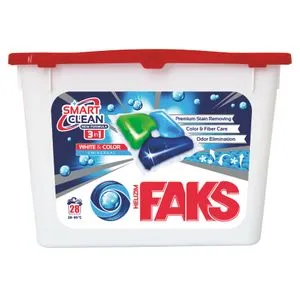 Faks White&Color Smart Clean kapsule za veš 28 kom, 28 pranja