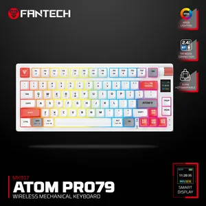 Fantech MK917 RGB Atom PRO79 Tastatura Mehanicka Gaming  Wireless bela (Red switch)