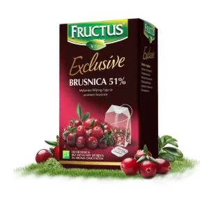 Fructus čaj Brusnica 51% Exclusive 20 filter kesica