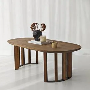 Hanah Home klub sto Elysia, 120 cm, antracit