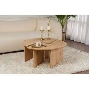 Hanah Home klub sto Moira, 90 cm, hrast