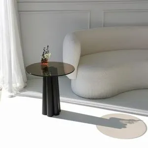 Hanah Home klub sto Thales, 50 cm, crni / bronzani