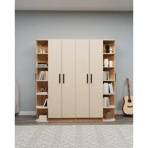 Hanah Home ormar Linda Luses, 180 cm, atlantski bor / bež