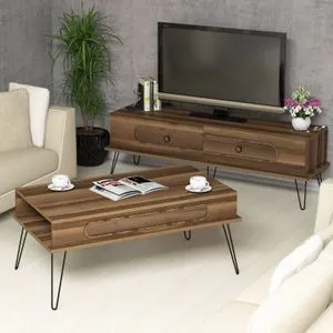 Hanah Home set nameštaja za dnevnu sobu Ekol, orah