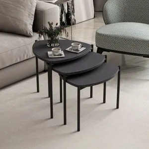 Hanah Home set stočića Lenny, 3 komada, antracit
